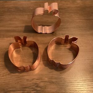 Copper Apple Cookie Cutter Set - 3 Piece